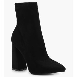Never worn Boohoo suede sock booties